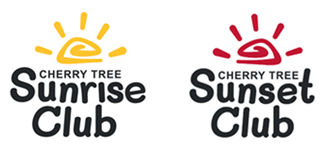 Logos for Sunrise and Sunset wrap around clubs